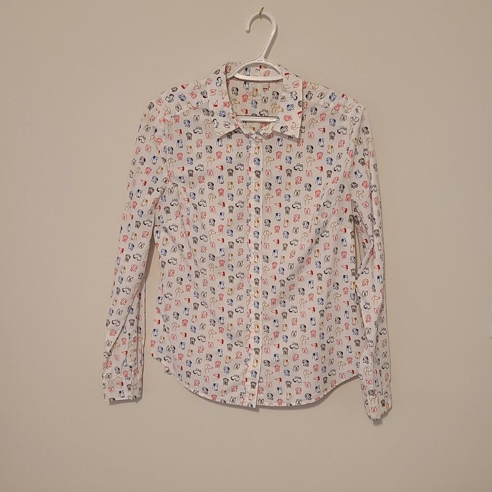 Boden Classic shirt in novelty dog print size 10